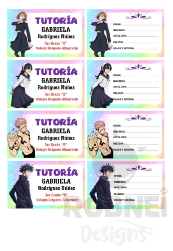 Jujutsu Kaisen Girl Etiqueta